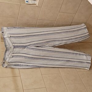 100% linen pants talbots